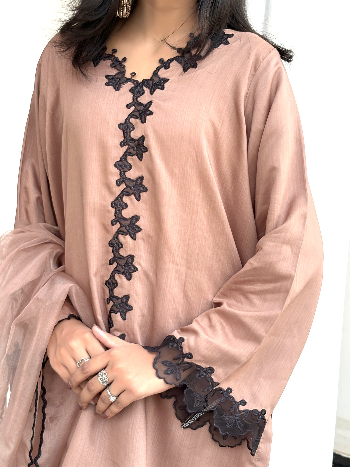 Hazzlegrace-3-Piece Embroidered Viscose Suit