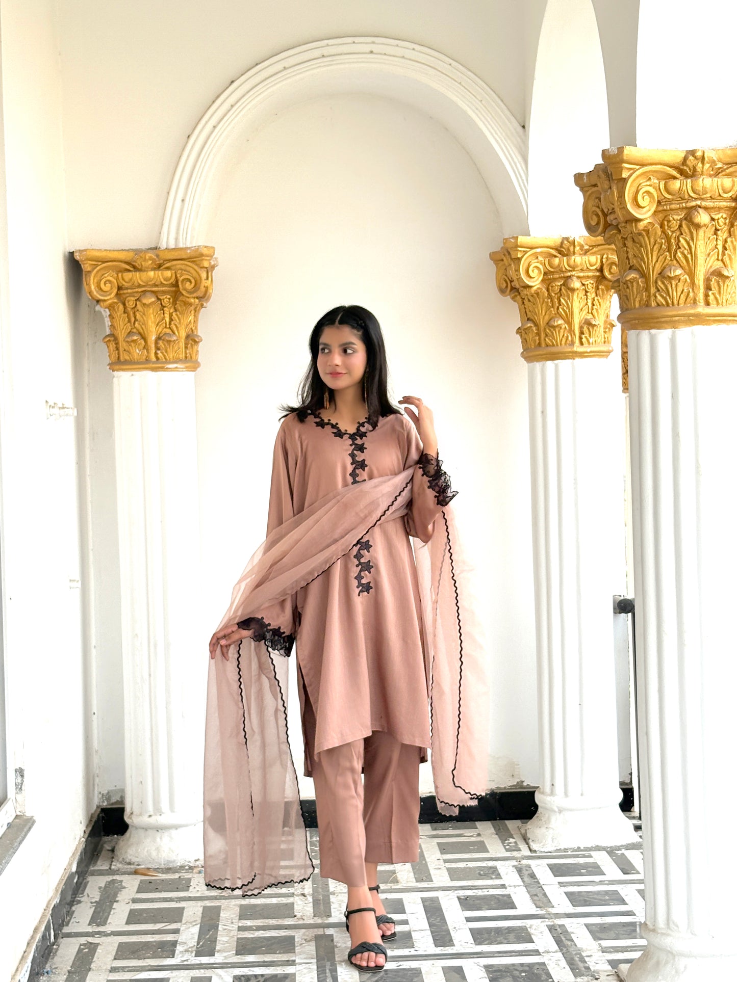 Hazzlegrace-3-Piece Embroidered Viscose Suit