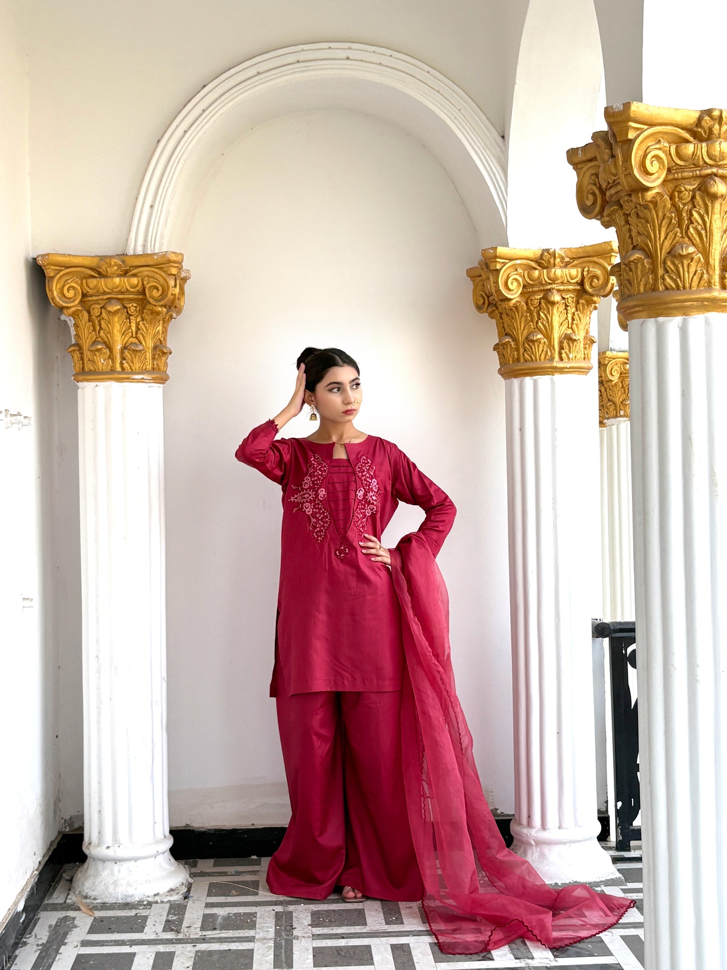 Adaye Gul-3- Piece Embroidered Viscose Suits