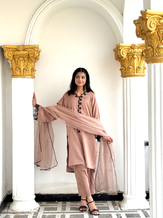 Hazzlegrace-3-Piece Embroidered Viscose Suit